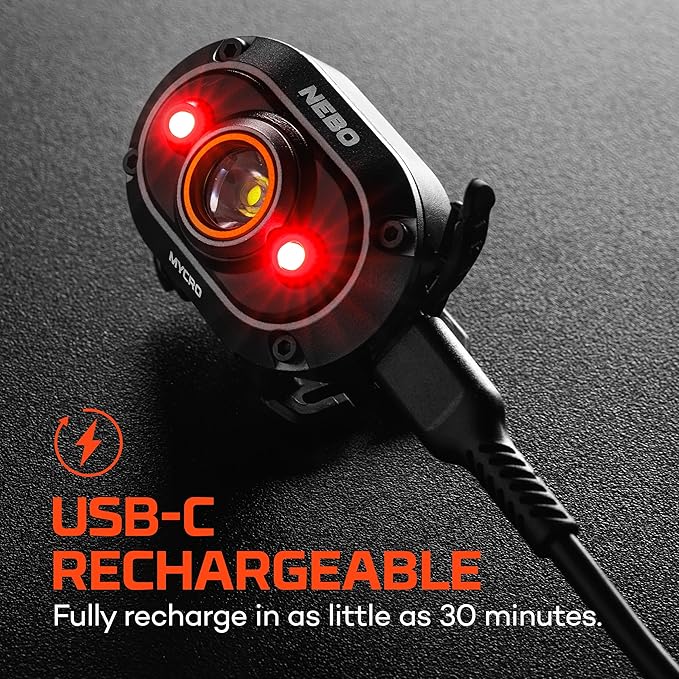 NEBO MYCRO 450 Rechargeable Headlamp | 450 Lumens, 6 Light Modes, Water - Image 2
