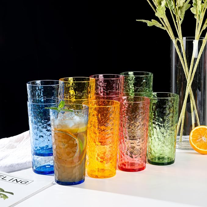 24-ounce Plastic Tumblers, Acrylic Drinking Glasses High-Balls, Reusable - Image 4