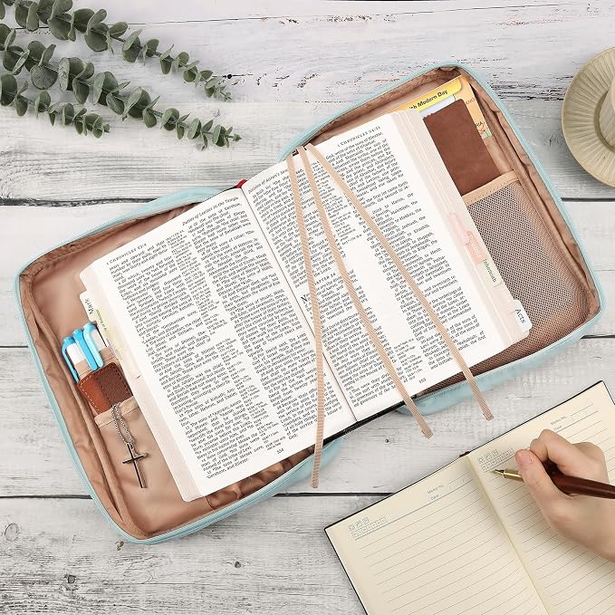 FINDCOZY Bible Cover for Women, Durable Carrying Book Case Church Bag for - Image 5