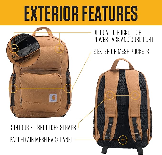 Carhartt 28L Dual-Compartment Backpack, Durable Pack - Image 2
