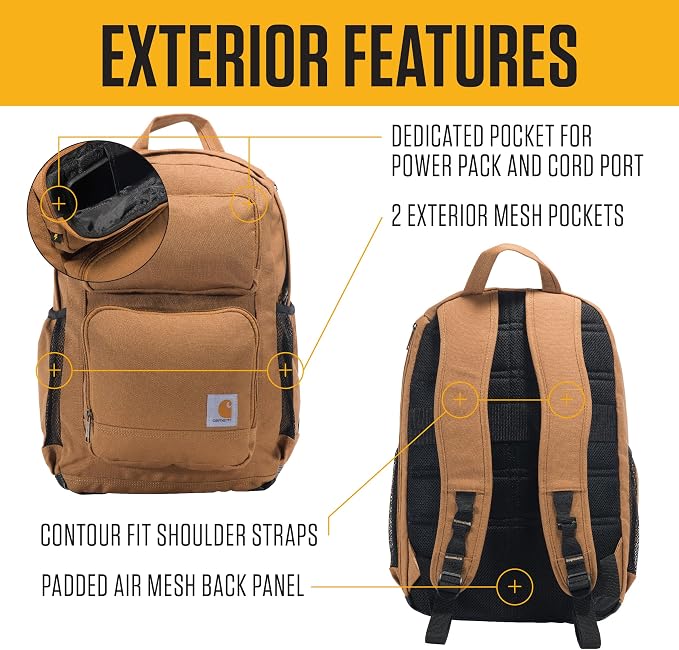 Carhartt 28L Dual-Compartment Backpack, Durable Pack - Image 2