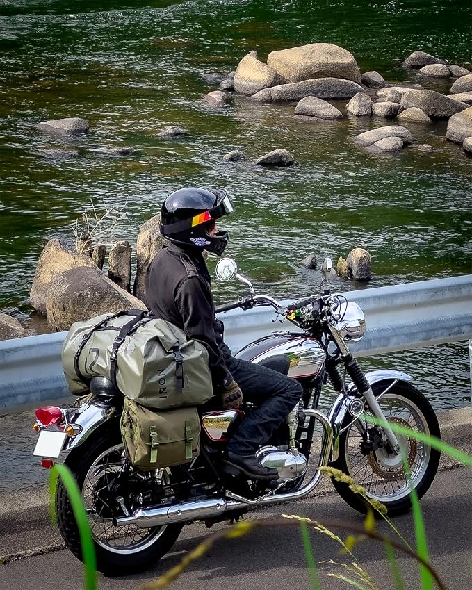 BORLENI Waterproof Motorcycle Dry Duffel Bag Luggage Tail Bag - Image 2