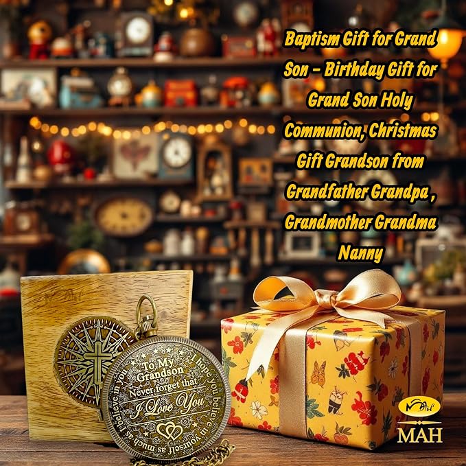 Brass Compass Gift to My Son Never Forget I Love You, Sentimental Keepsake from - Image 7