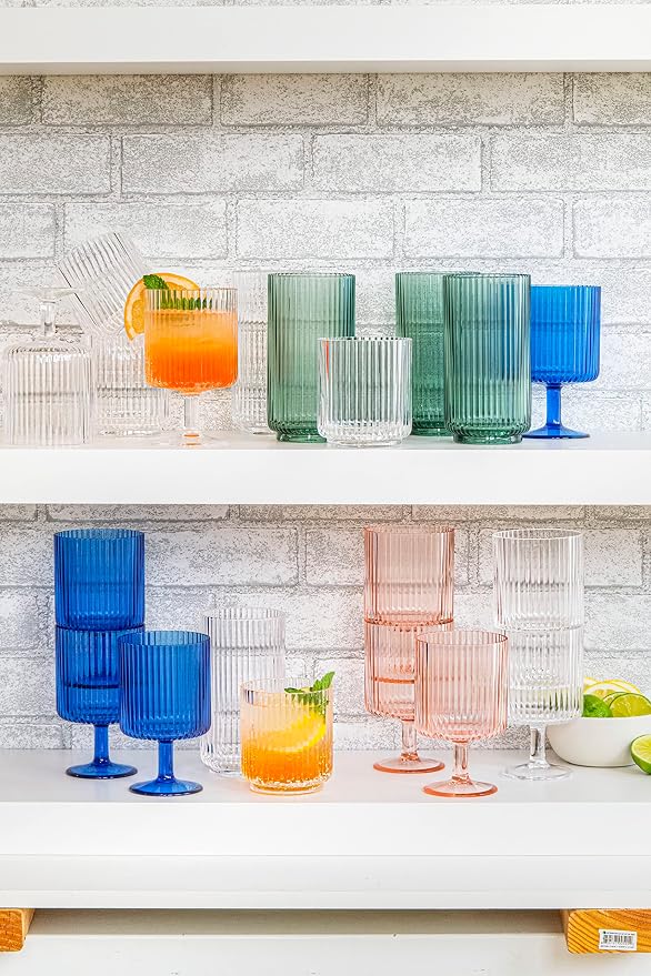 Abode Homewares Mesa 15 oz Durable Acrylic Double Old Fashioned Glasses - Image 3