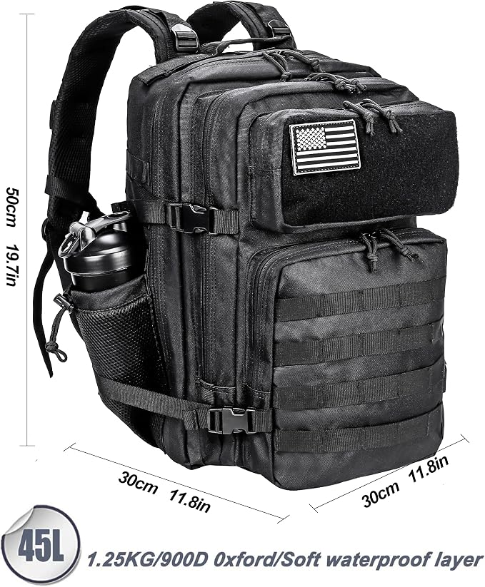 LHI Military Tactical Backpack for Men and Women 45L Army 3 Days Assault Pack - Image 3