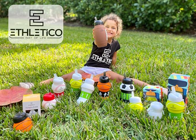 Clip-On Collapsible BPA-Free Silicone American Football Water Bottle - Image 9