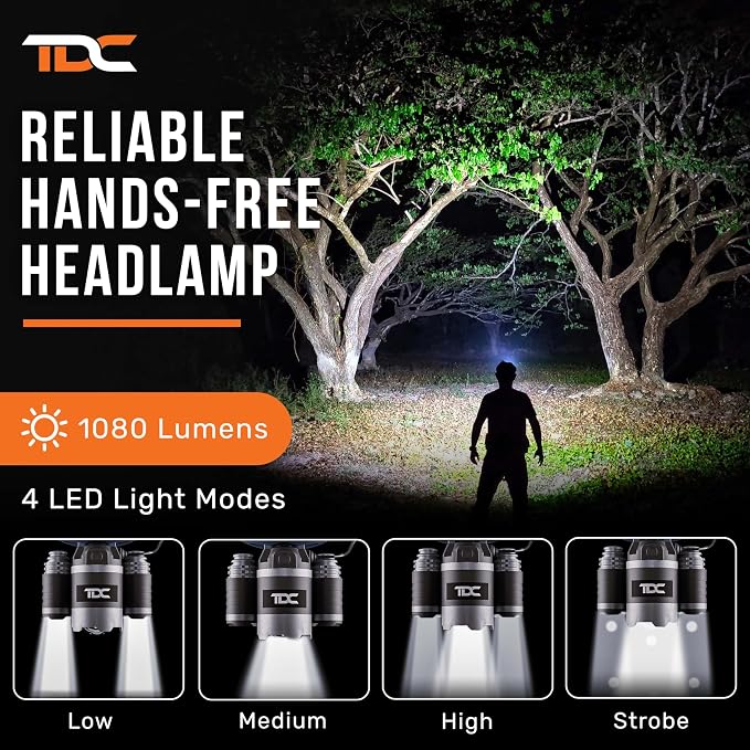 TDC Head Lamp Led Rechargeable Super Bright - Image 5