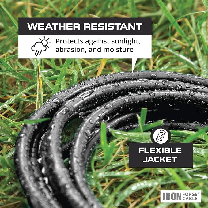 Iron Forge Cable 25 ft Lighted Outdoor Extension Cord - Image 3