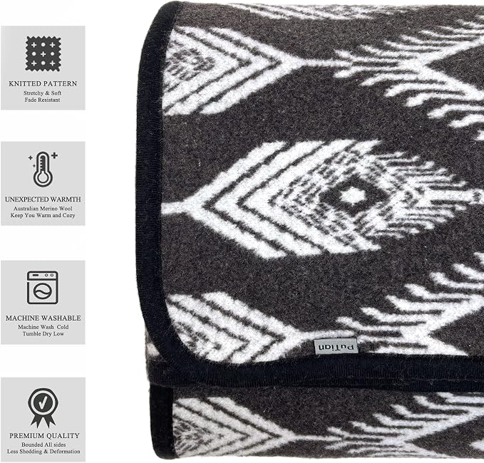 PuTian Merino Wool Blanket Camping Outdoor Blanket - Image 5