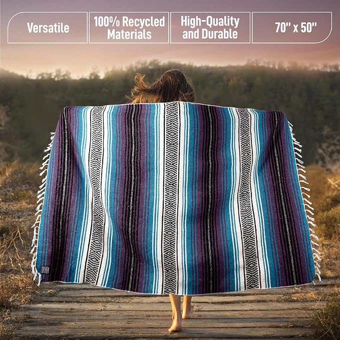 Hydration Nation Authentic Extra Large Mexican Blanket - Image 3
