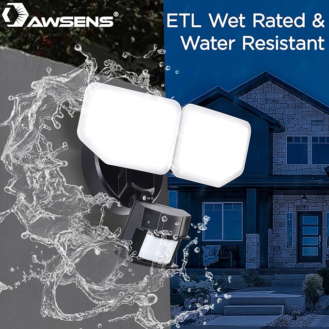 30W LED Security Lights Motion Sensor Light Outdoor, 180 Degree, 2600 LM - Image 2