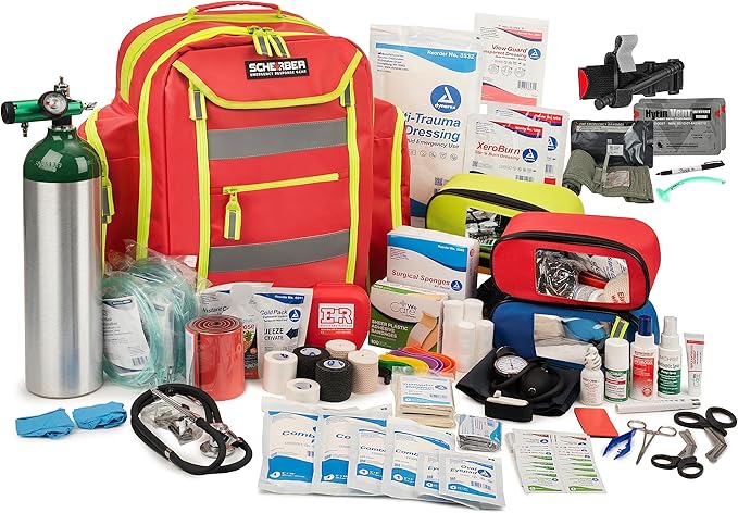 Scherber Fully-Stocked Premium First Responder Backpack | EMT/EMS Medic Trauma by Scherber