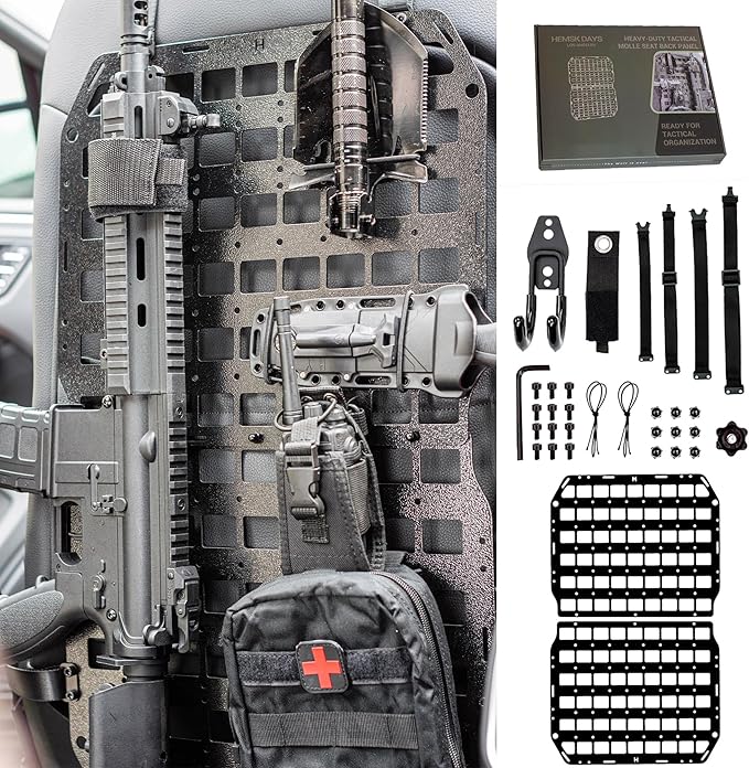 Metal Molle Panel for Vehicles & Trucks Seat Back – Premium 2mm Aluminum Alloy by HemskDays