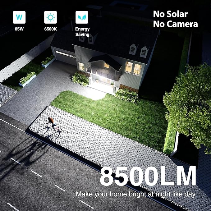 Abovizo 85W LED Security Lights Motion Sensor Light Outdoor, 8500LM Dusk to Dawn - Image 4