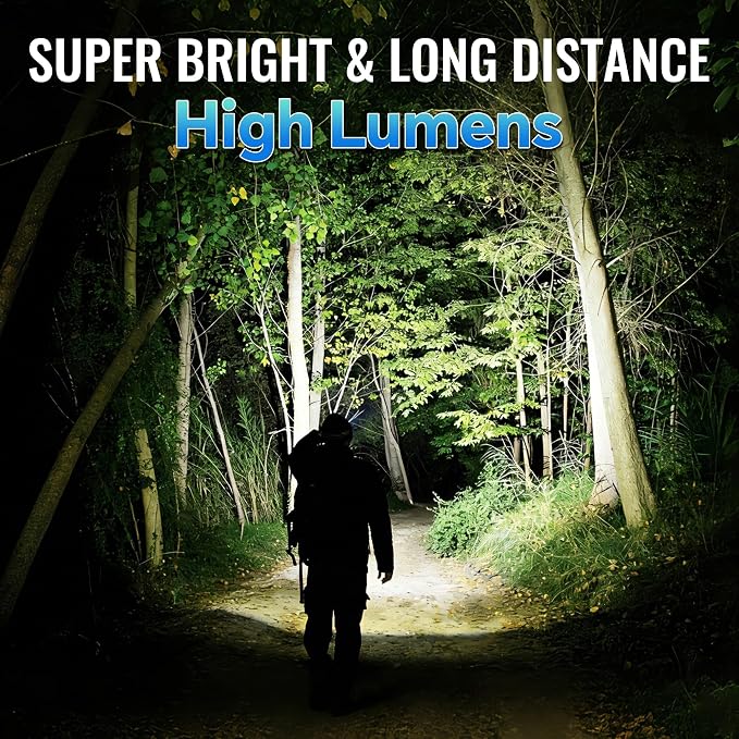 Rechargeable Flashlights High Lumens, 000 Lumens Super Bright LED Flashlight - Image 2