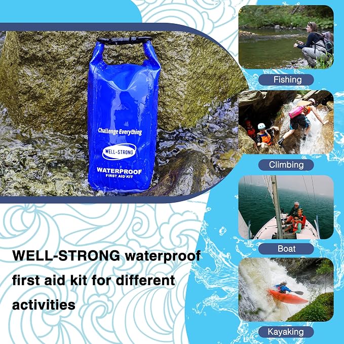 Boat First Aid Kit Waterproof, WELL-STRONG Marine Emergency Kit - Image 3