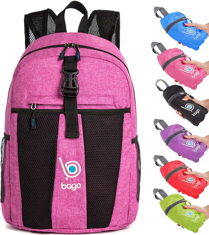 Bago Lightweight Backpack for Hiking for Women and Men - 25L Travel Day Pack - by BagoTravelBags