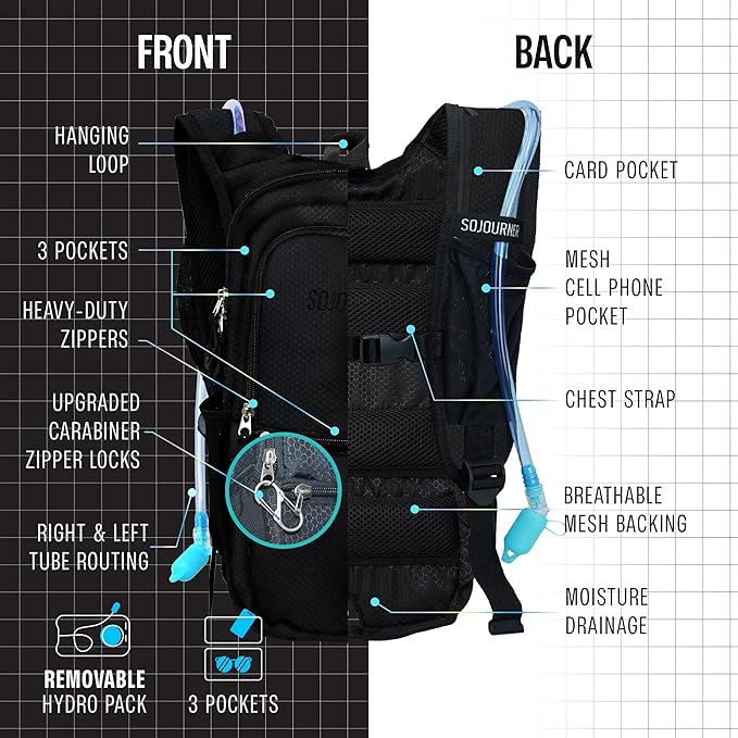 Sojourner Hydration Pack, Hydration Backpack - Image 3