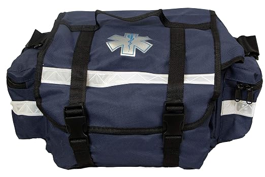 Primacare KB-RO74-B First Responder Trauma Bag, Side Pockets, Reflective Strip - Image 2