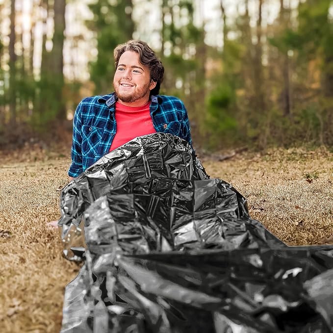 Ever Ready First Aid Mylar Rescue Blanket, Large Olive Thermal Sheet - Image 3