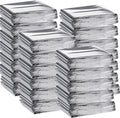 Macarrie 100 Pack Emergency Thermal Blankets Silver Foil Survival Blanket Kit by Macarrie