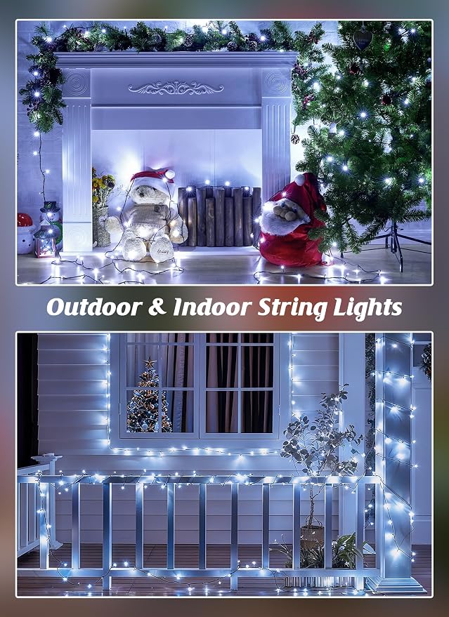 Brightown 4 Pack Solar Christmas Lights Outdoor, Total 184FT 480 LED Solar - Image 3