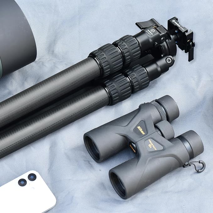 FANAUE Carbon Fiber Tripod for Hunting, 360 Degree BallHead, - Image 7