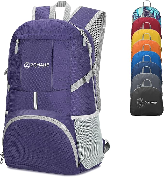 ZOMAKE Lightweight Packable Backpack 35L, Light Foldable Backpacks Water by ZOMAKE