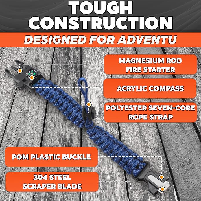 Paracord Bracelets for Men and Women – Adjustable Survival Paracord Bracelet - Image 3