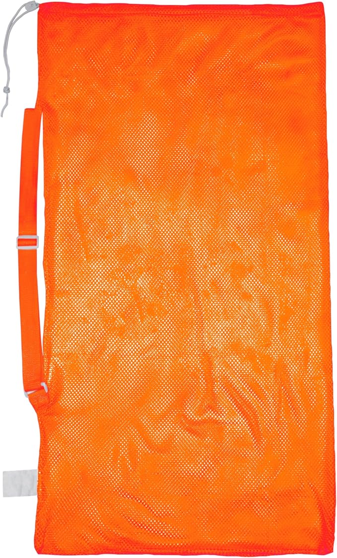 Champion Sports Mesh Equipment Bag – Heavy-Duty Nylon Drawstring Bag by ChampionSports
