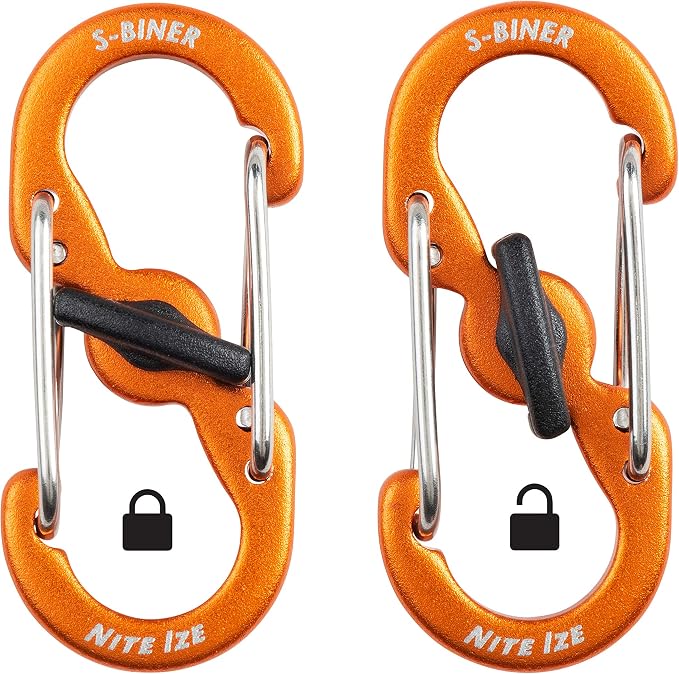 Nite Ize S-Biner MicroLock Aluminum, Locking Keychain Carabiner, 5 Pack - Image 3