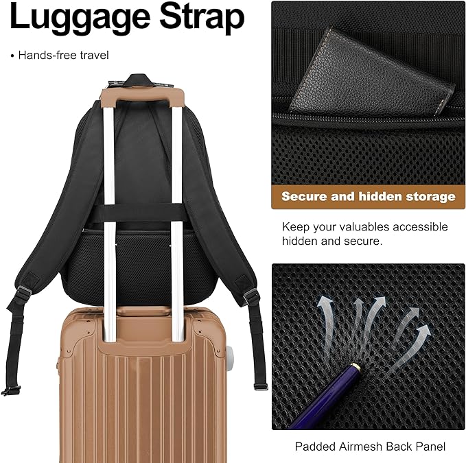 Boavan Laptop Backpack for men, 17.3 inch Laptop Bag - Image 4