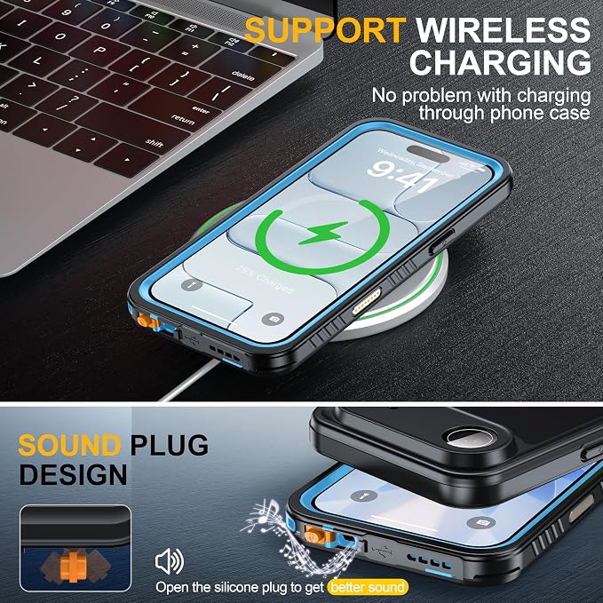 ANTSHARE for iPhone Air Case, IP68 Waterproof Shockproof Case, - 12 FT Military - Image 6