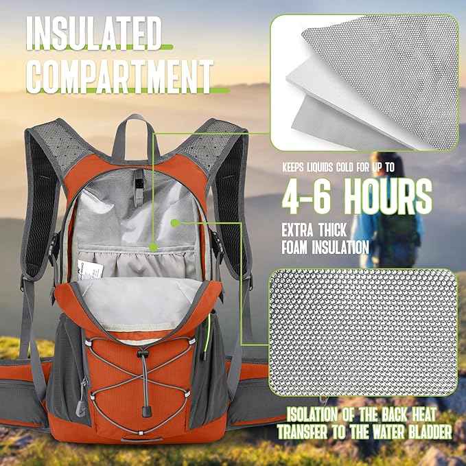 N NEVO RHINO Hydration Backpack, 18L Multipurpose Hiking Backpack - Image 3