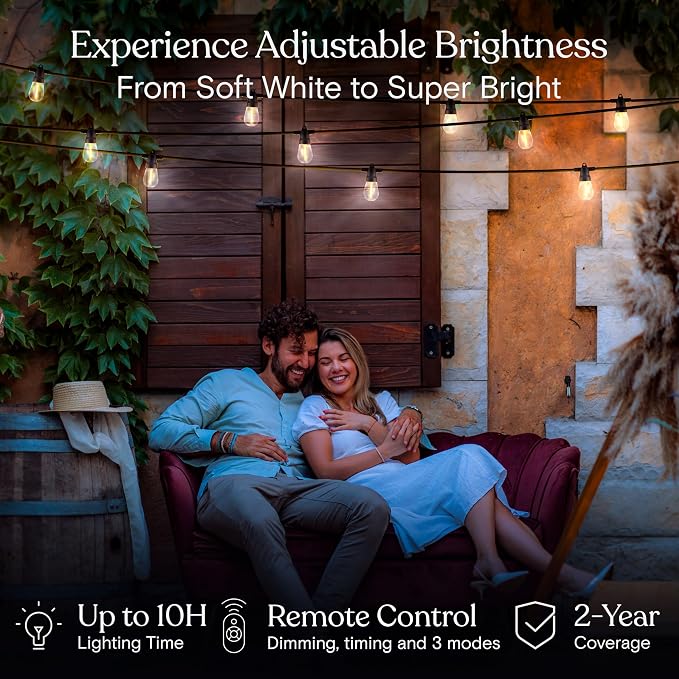 Brightech Ambience Pro Super Bright Solar - 27Ft Remote Control Outdoor String - Image 7