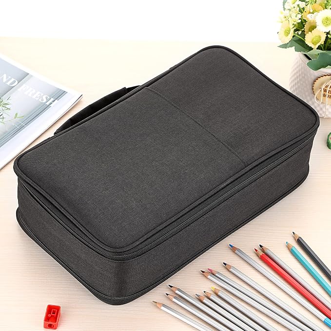 BTSKY Colored Pencil Case 360 Slots Pencil Bag Organizer High Capacity Holder - Image 3