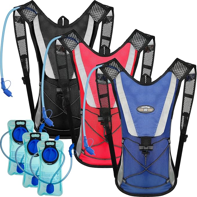 3 Pack Hydration Backpack with 2l Water Bladder, Hydration Pack with Bladder by Talltalk