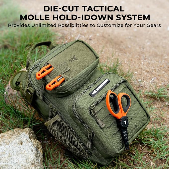 KastKing BlowBak Tactical Sling Tackle Bag-Lightweight Fishing Backpack Storge - Image 6