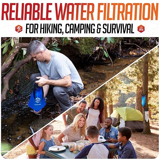 Gravity Water Filtration System – 2 High Capacity Lightweight Hanging Bags - Image 4
