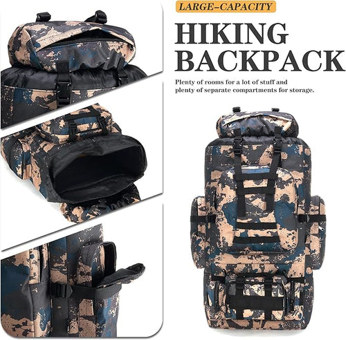 100L Camping Hiking Backpack, Molle military Tactical rucksack backpack - Image 2