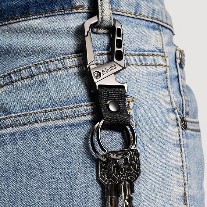 Heavy duty key chain, bottle opener function car keychains, versatile metal - Image 3