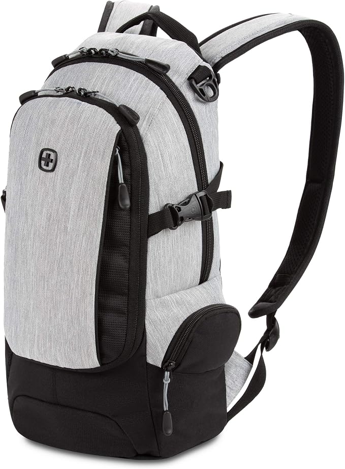 SwissGear 3598 Backpack, Narrow Daypack, Light Grey/Heather by SwissGear