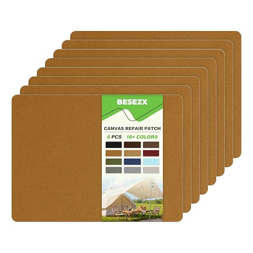 Besezx Canvas Repair Patch, Outdoor Gear Patch, 7.87x5.9 Inches 8PCS, by Besezx