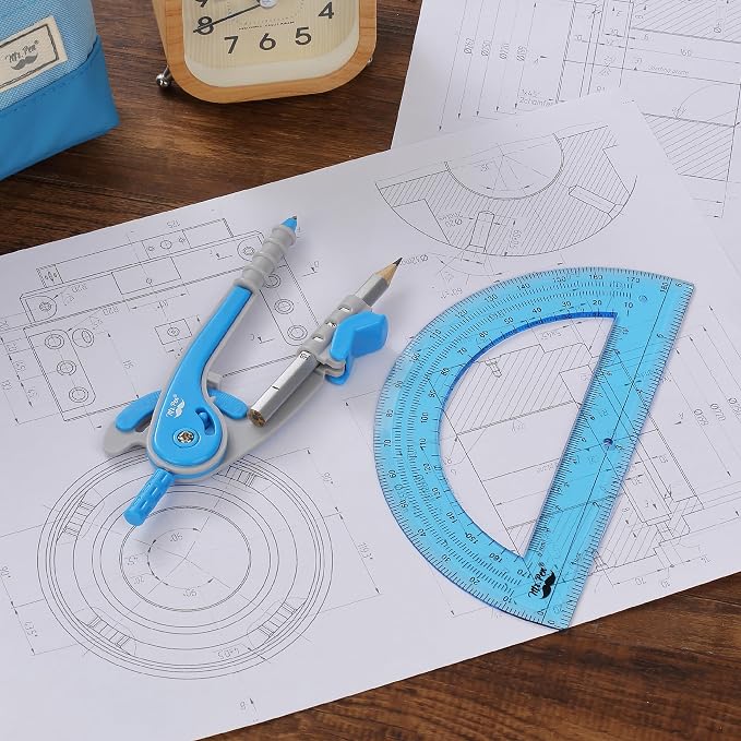 Mr. Pen- Geometry Compass and Protractor Set, 6 Inch Compass, 6 Inch Protractor - Image 6