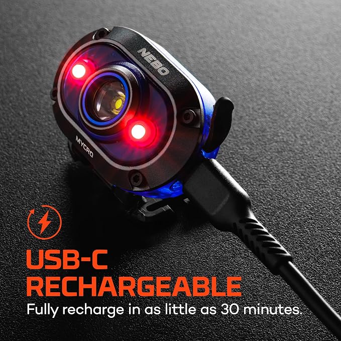 NEBO MYCRO 450 Rechargeable Headlamp | 450 Lumens, 6 Light Modes, Water - Image 2
