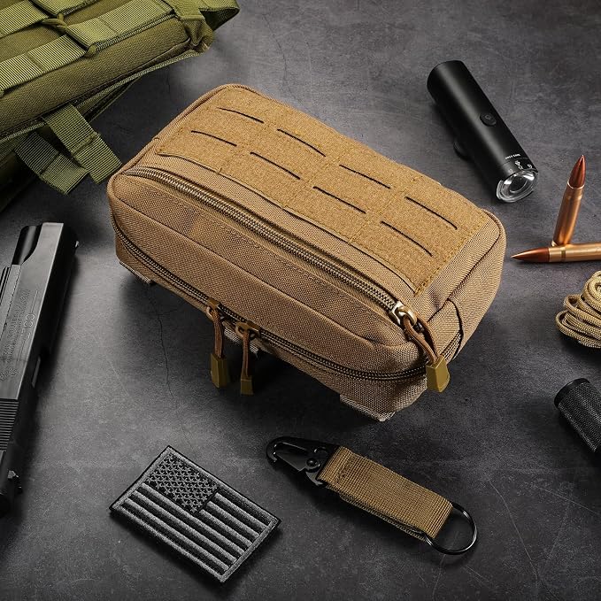 FRTKK Tactical Molle Admin Pouch Utility Laser Cut EDC Tool Pouch Bag - Image 8