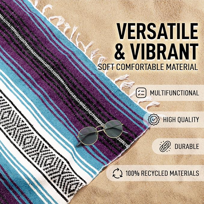 Hydration Nation Authentic Extra Large Mexican Blanket - Image 2