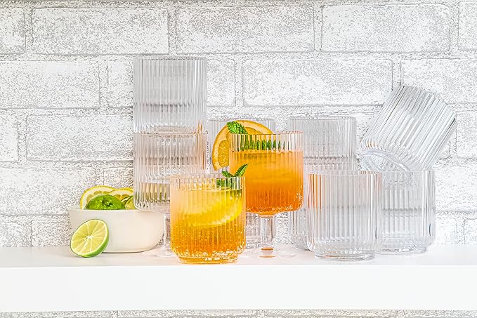 Abode Homewares Mesa 22 oz Durable Acrylic Jumbo Drinking Glasses, - Image 4