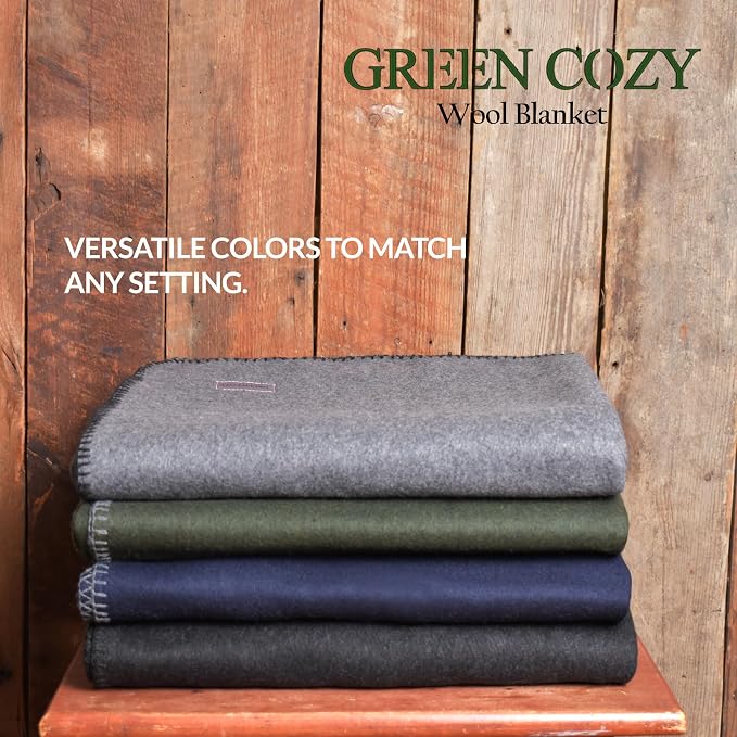 Military Style Wool Blanket – Cushioned, Breathable, Warm & Washable – - Image 8