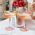 Khen Shatterproof Acrylic Ribbed Vintage Art Deco Martini, Champagne & Cocktail by Khen